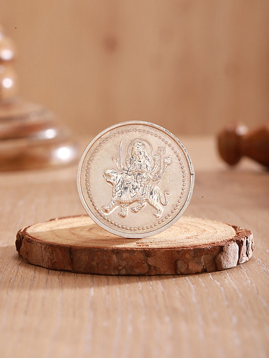 Maa sherawali 10 gram 999 Round Silver Coin